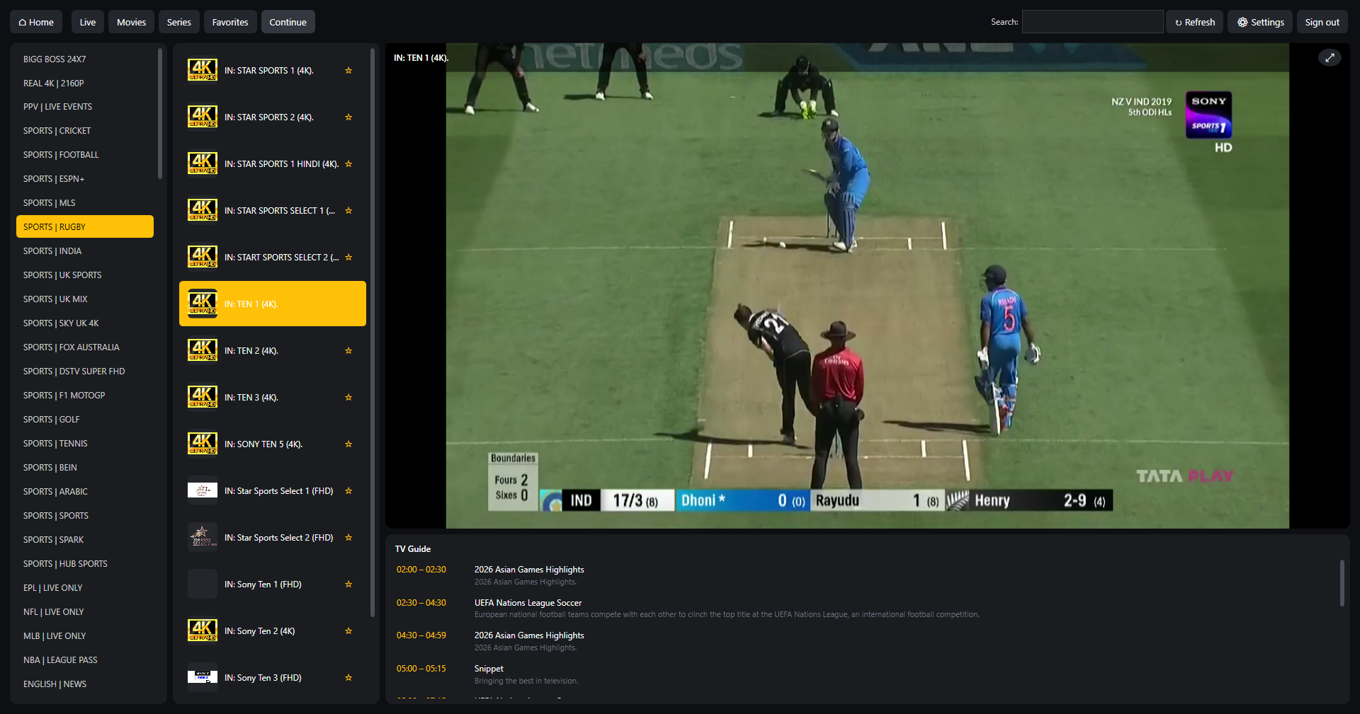 OVVOS TV on Windows: live TV with channel groups, channel list, preview and TV guide